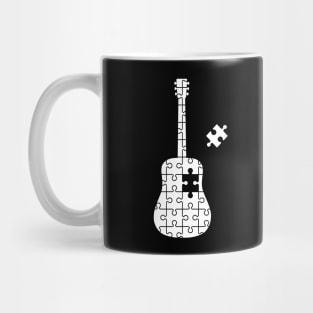 Puzzle Acoustic Guitar Silhouette Mug